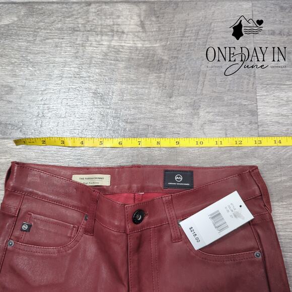 Adriano Goldschmied The Farrah Skinny Faux Leather Skinny Jeans Size 27 (4) - Picture 3 of 6